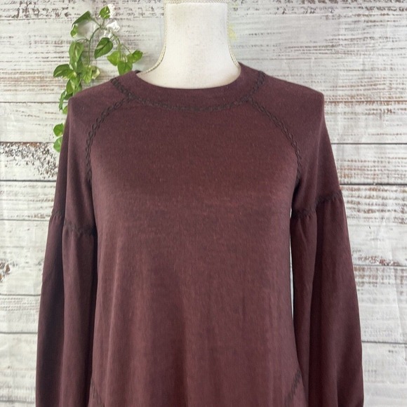 Max Studio Dress size Extra Small Burgundy Stretch Jersey Knit Pockets Casual - Picture 3 of 16